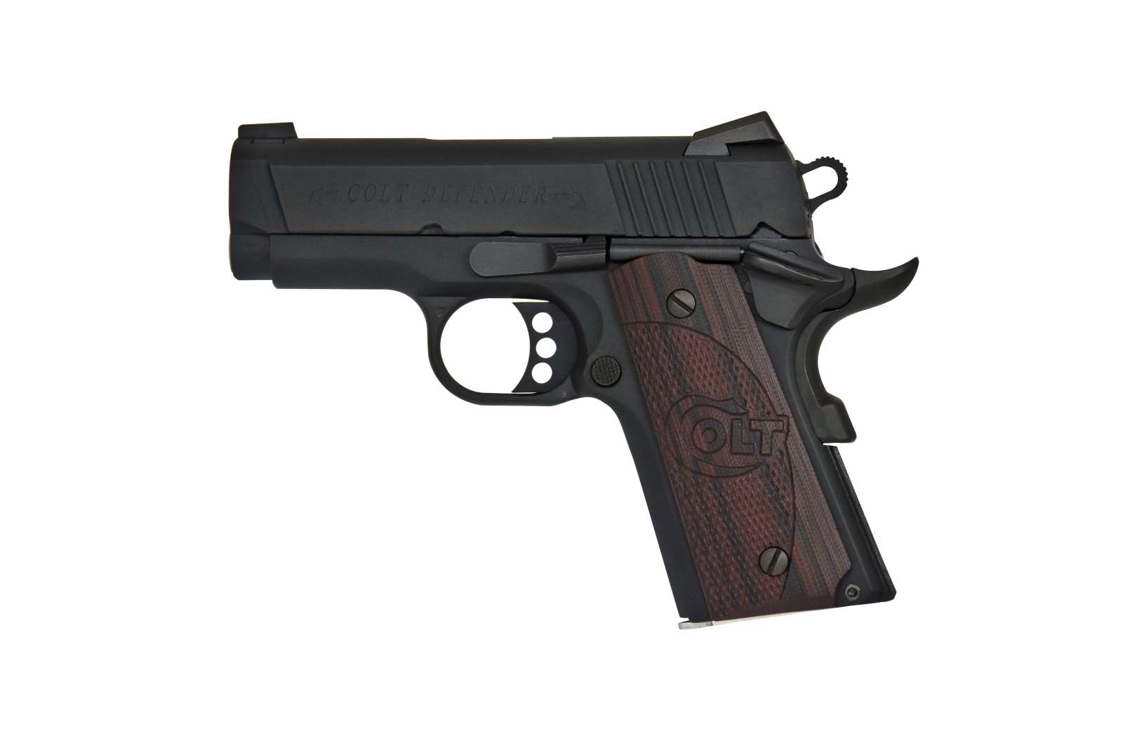 Colt Mfg O7802XE 1911 Defender 9mm Luger 3" 8+1 Blued Carbon Steel Black Ch-img-1